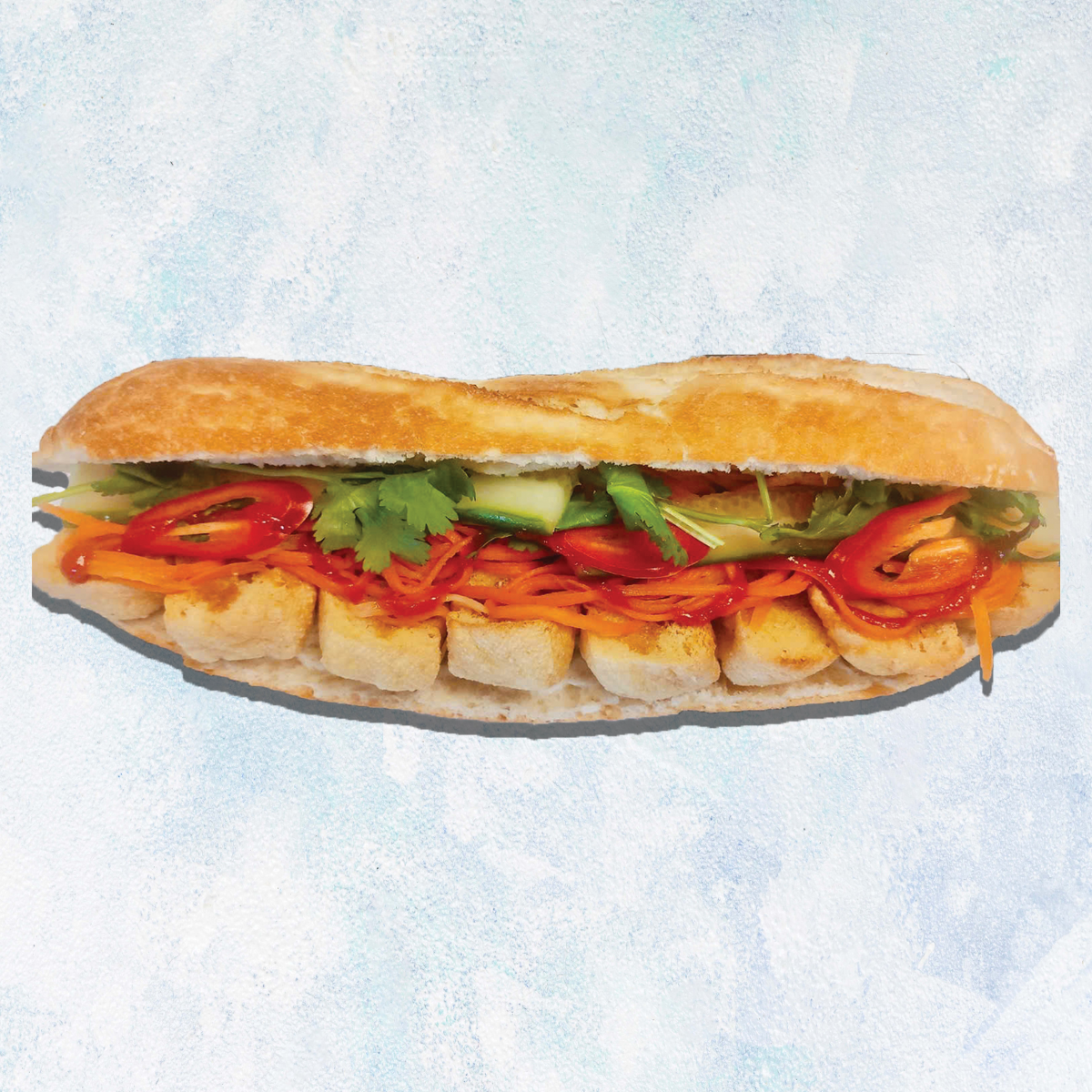 Grilled Tofu Vegan Baguettes